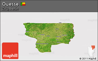 Satellite Panoramic Map of Ouesse, cropped outside