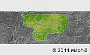 Satellite Panoramic Map of Ouesse, desaturated