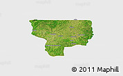 Satellite Panoramic Map of Ouesse, single color outside