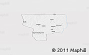 Silver Style Panoramic Map of Ouesse, single color outside