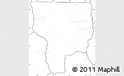 Blank Simple Map of Ouesse, no labels