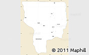 Classic Style Simple Map of Ouesse, single color outside