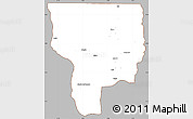 Gray Simple Map of Ouesse, cropped outside