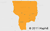 Political Simple Map of Ouesse, single color outside