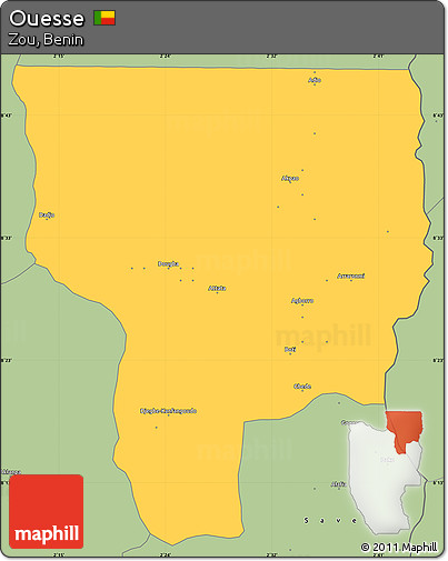 Savanna Style Simple Map of Ouesse