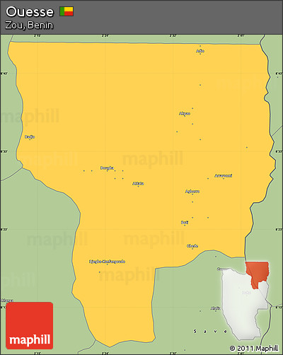Savanna Style Simple Map of Ouesse