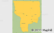 Savanna Style Simple Map of Ouesse, single color outside