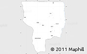 Silver Style Simple Map of Ouesse, single color outside