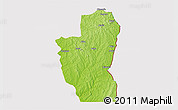 Physical 3D Map of Save, cropped outside