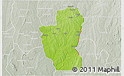 Physical 3D Map of Save, lighten, semi-desaturated