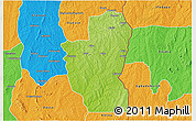 Physical 3D Map of Save, political outside