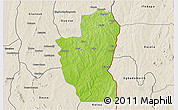 Physical 3D Map of Save, shaded relief outside