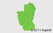 Political 3D Map of Save, single color outside