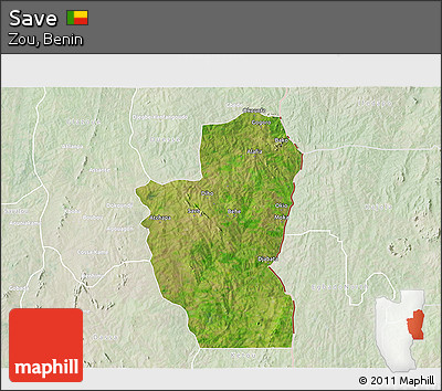 Satellite 3D Map of Save, lighten
