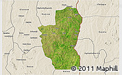 Satellite 3D Map of Save, shaded relief outside