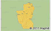 Savanna Style 3D Map of Save, single color outside