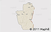 Shaded Relief 3D Map of Save, cropped outside