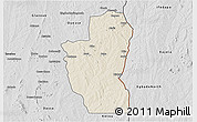 Shaded Relief 3D Map of Save, desaturated