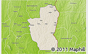 Shaded Relief 3D Map of Save, physical outside