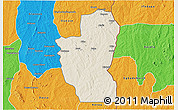 Shaded Relief 3D Map of Save, political outside