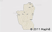 Shaded Relief 3D Map of Save, single color outside