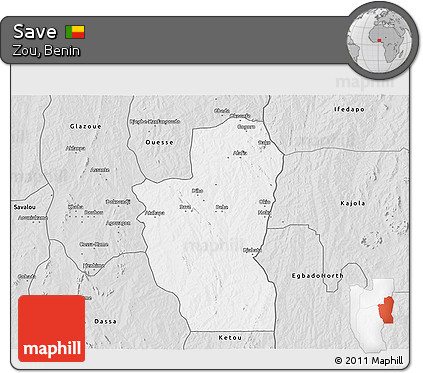 Silver Style 3D Map of Save