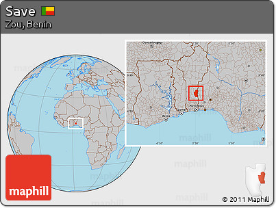 Gray Location Map of Save
