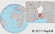Gray Location Map of Save, highlighted country, highlighted parent region, within the entire country