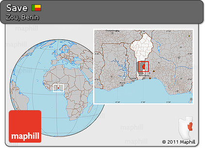 Gray Location Map of Save, highlighted country, highlighted parent region