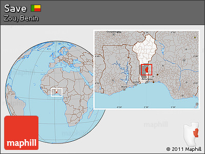 Gray Location Map of Save, highlighted country, highlighted parent region