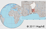 Gray Location Map of Save, highlighted country, highlighted parent region