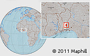 Gray Location Map of Save, highlighted parent region, within the entire country, hill shading