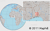 Gray Location Map of Save, highlighted parent region, within the entire country