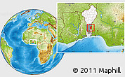 Physical Location Map of Save, highlighted country, highlighted parent region