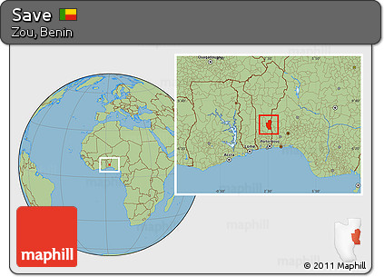 Savanna Style Location Map of Save