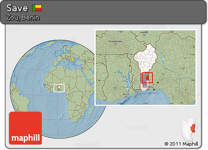 Savanna Style Location Map of Save, highlighted country, highlighted parent region, within the entire country, hill shading