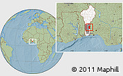 Savanna Style Location Map of Save, highlighted country, highlighted parent region, hill shading