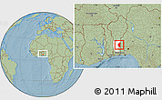Savanna Style Location Map of Save, highlighted parent region, within the entire country, hill shading