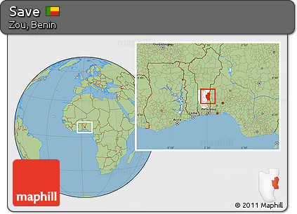 Savanna Style Location Map of Save, highlighted parent region