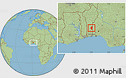 Savanna Style Location Map of Save