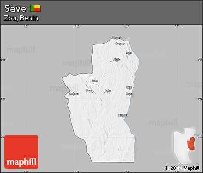 Gray Map of Save, single color outside