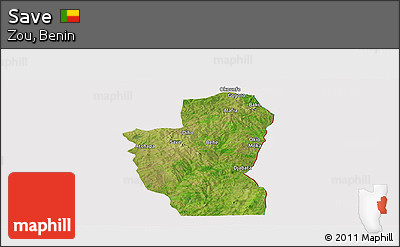 Satellite Panoramic Map of Save, cropped outside