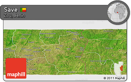 Satellite Panoramic Map of Save