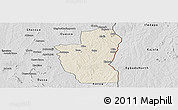 Shaded Relief Panoramic Map of Save, desaturated