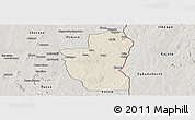 Shaded Relief Panoramic Map of Save, semi-desaturated