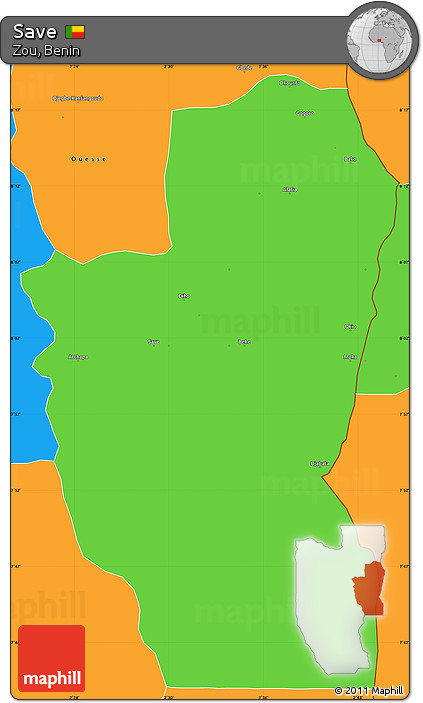 Political Simple Map of Save
