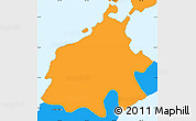 Political Simple Map of Hamilton