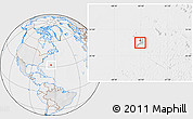 Political Location Map of Bermuda, lighten, desaturated