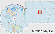 Political Location Map of Bermuda, lighten, land only