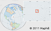 Political Location Map of Bermuda, lighten